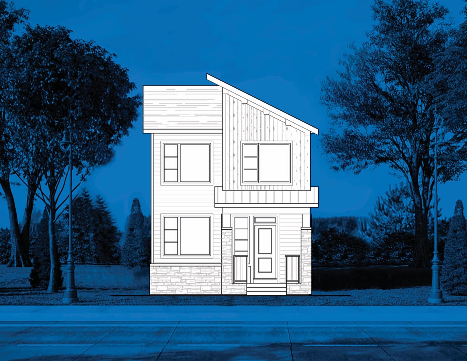 Clarke front elevation