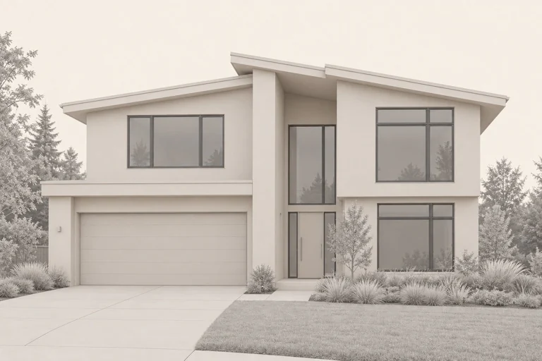 The same home shown as a neutral volume study